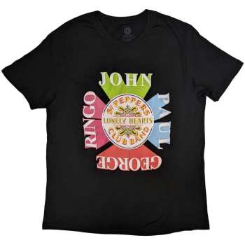 Merch The Beatles: Tričko Sgt Pepper Drum & Names