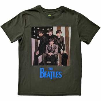 Merch The Beatles: Tričko Us Flag Photo