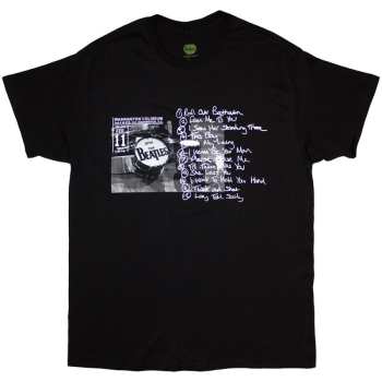 Merch The Beatles: Tričko Washington '64 Drum Photo & Setlist