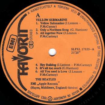 LP The Beatles: Yellow Submarine