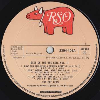 LP Bee Gees: Best Of Bee Gees Vol. 2
