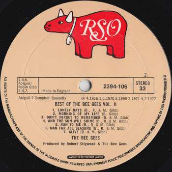 LP Bee Gees: Best Of Bee Gees Vol. 2