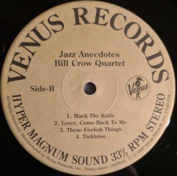 LP Bill Crow Quartet: Jazz Anecdotes LTD