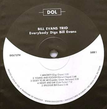 LP The Bill Evans Trio: Everybody Digs Bill Evans