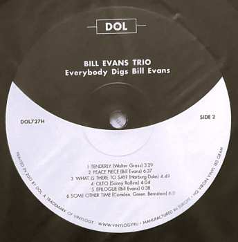 LP The Bill Evans Trio: Everybody Digs Bill Evans