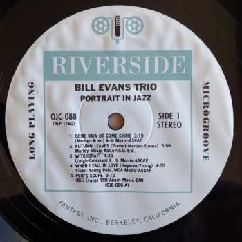 LP The Bill Evans Trio: Portrait In Jazz