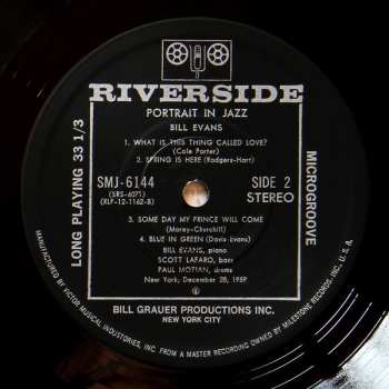 LP The Bill Evans Trio: Portrait In Jazz CLR