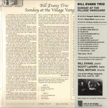 CD The Bill Evans Trio: Sunday At The Village Vanguard