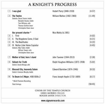 CD Roger Sayer: A Knight's Progress (Choral Works By Bairstow, Haydn, Muhly, Parry, Tavener, Vaughan Williams & Walton)
