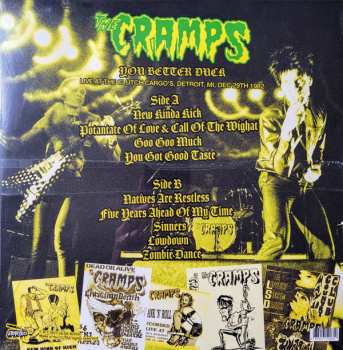 LP The Cramps: You Better Duck - Live At Clutch Cargos, Detroit, MI, Dec 29th 1982 CLR | LTD