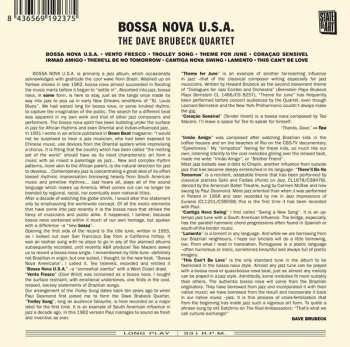 CD The Dave Brubeck Quartet: Bossa Nova U.S.A. LTD