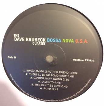 LP The Dave Brubeck Quartet: Bossa Nova U.S.A. LTD