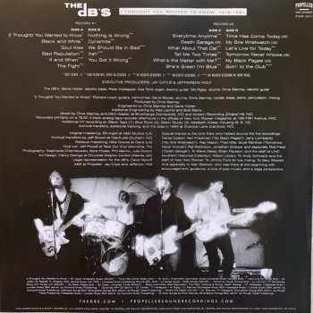 2LP The dB's: I Thought You Wanted To Know 1978-1981 LTD | CLR