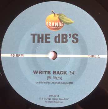 SP The dB's: Picture Sleeve / Write Back PIC