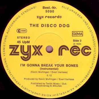 LP The Disco Dog: I'm Gonna Break Your Bones