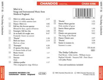 CD The Dufay Collective: Miri It Is · Songs & Instrumental Music From Medieval England
