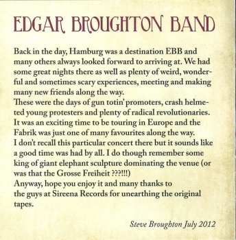 CD The Edgar Broughton Band: Live In Hamburg (The Fabrik Concert 1973)