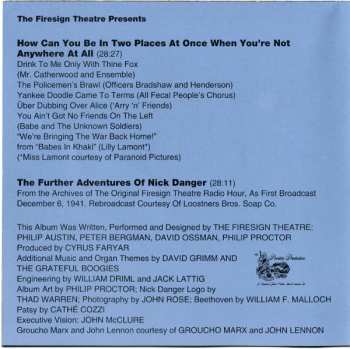 CD The Firesign Theatre: How Can You Be In Two Places At Once When You're Not Anywhere At All