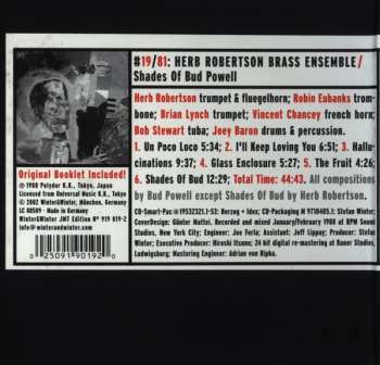 CD The Herb Robertson Brass Ensemble: Shades Of Bud Powell