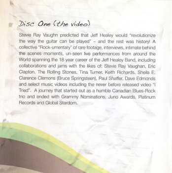 2CD/DVD The Jeff Healey Band: Legacy: Volume One