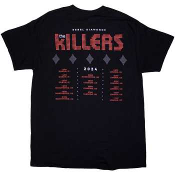 Merch The Killers: The Killers Unisex T-shirt: Tour '24 Rebel Diamonds (black) (back Print & Ex-tour) (medium) M