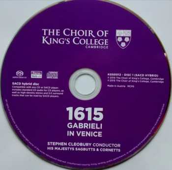 Blu-ray/SACD The King's College Choir Of Cambridge: 1615: Gabrieli in Venice