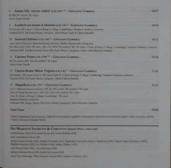 Blu-ray/SACD The King's College Choir Of Cambridge: 1615: Gabrieli in Venice