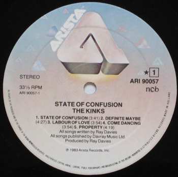 LP The Kinks: State Of Confusion