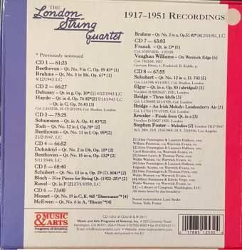 8CD/Box Set London String Quartet: 1917-1951 Recordings