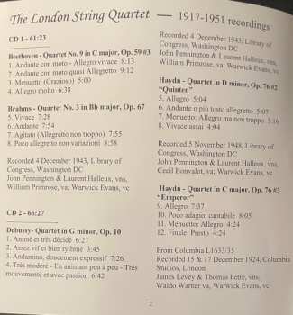 8CD/Box Set London String Quartet: 1917-1951 Recordings