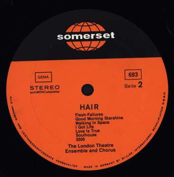 LP The London Theatre Ensemble And Chorus: Hair