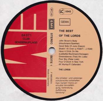 LP The Lords: The Best Of The Lords