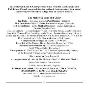 CD The Mellstock Band: Under The Greenwood Tree, The Carols & Dances Of Hardy's Wessex