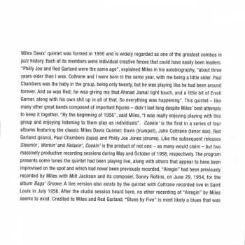 CD The Miles Davis Quintet: Cookin' With The Miles Davis Quintet