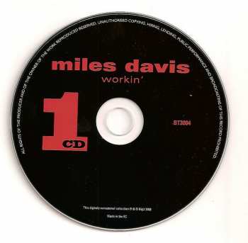 3CD/Box Set The Miles Davis Quintet: Workin, Relaxin', Steamin'