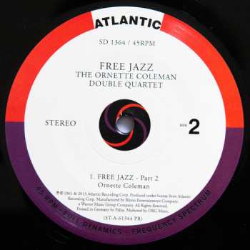 2LP The Ornette Coleman Double Quartet: Free Jazz