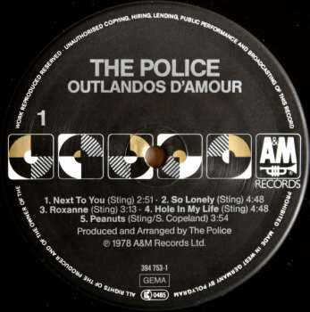 LP The Police: Outlandos D'Amour