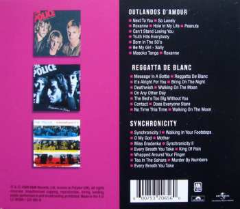 3CD/Box Set The Police: Outlandos D'Amour - Reggatta De Blanc - Synchronicity