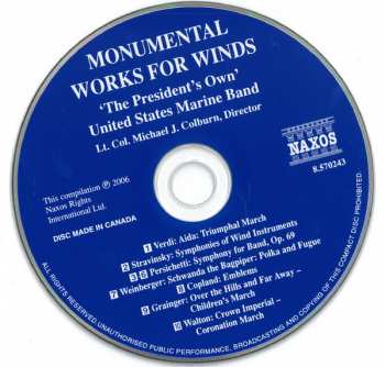 CD U.S. Marine Band: Monumental Works For Winds