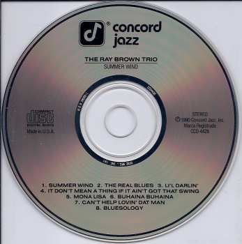 CD Ray Brown Trio: Summer Wind (Live At The Loa)