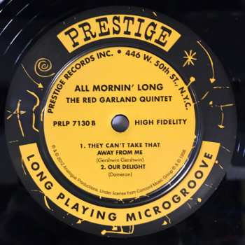 LP The Red Garland Quintet: All Mornin' Long