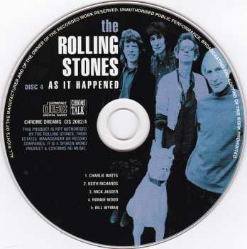 4CD/Box Set The Rolling Stones: As It Happened: The Classic Interviews