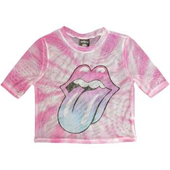 Merch The Rolling Stones: Dámske Crop Top Pink Gradient Tongue