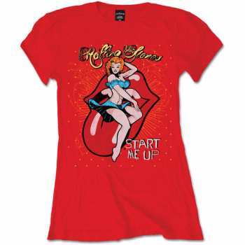 Merch The Rolling Stones: Dámske Tričko Start Me Up 