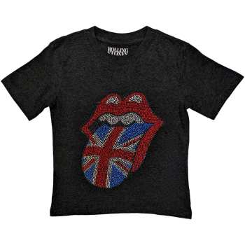 Merch The Rolling Stones: Detské Embellished Tričko British Tongue