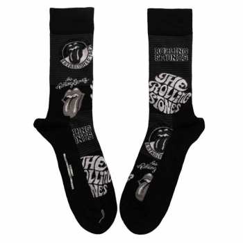 Merch The Rolling Stones: Členkové ponožky Mono Logo The Rolling Stoness 