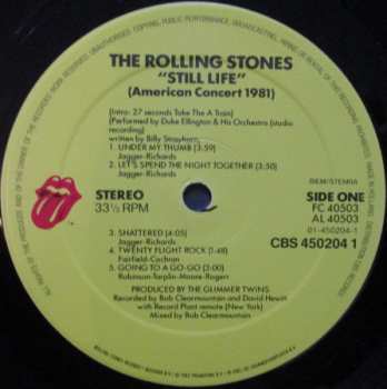 LP The Rolling Stones: Still Life (American Concert 1981)