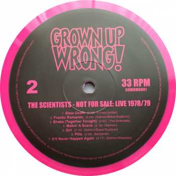 2LP The Scientists: Not For Sale: Live 1978/79 CLR