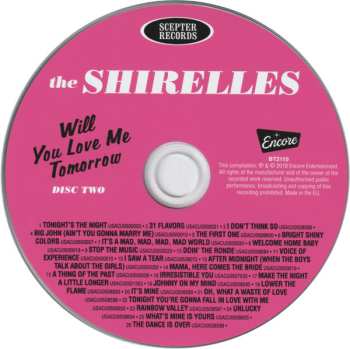 2CD The Shirelles: Will You Love Me Tomorow