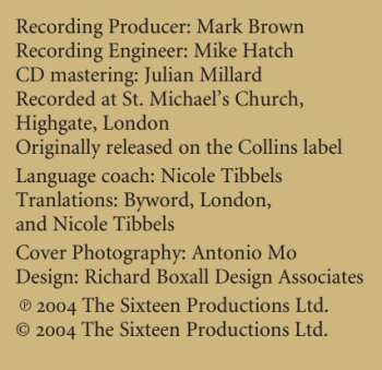 CD The Sixteen: La Jeune France